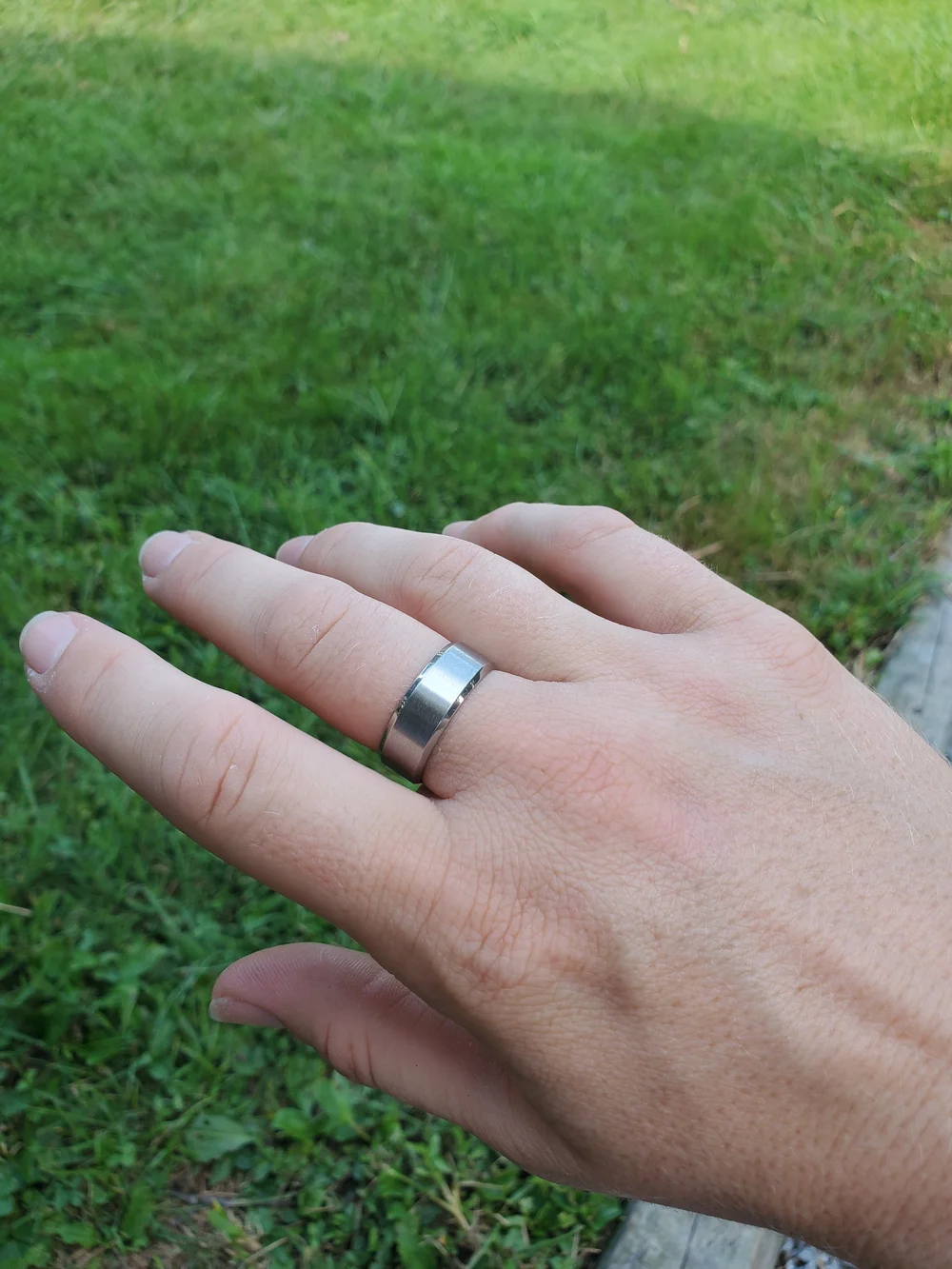 Classic Men's Silver Band Ring - Polished Stainless Steel